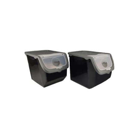 Digithome Coral 2'li Soğan Patates Saklama Kabı 12 Litre - Gri