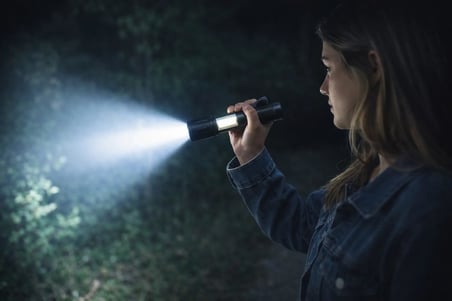 Amber LED Şarj Edilebilir LED'li El Feneri Cata CT-8024