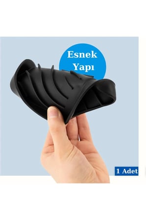 TİNEKE Silikon Mutfak, Banyo Su Giderli Vantuzlu Esnek Sabunluk Bordo Renk