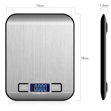Promosyonca Dijital Mutfak Terazisi, 10 kg Kapasiteli Hassas Mutfak Tartısı, LCD Ekran