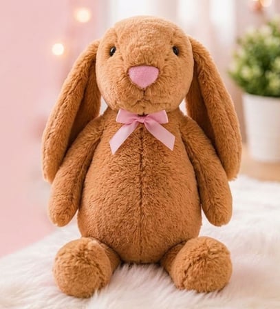 LED IŞIKLI, Uyku Arkadaşı Uzun Kulak Bunny Peluş Tavşan 65cm Kahverengi