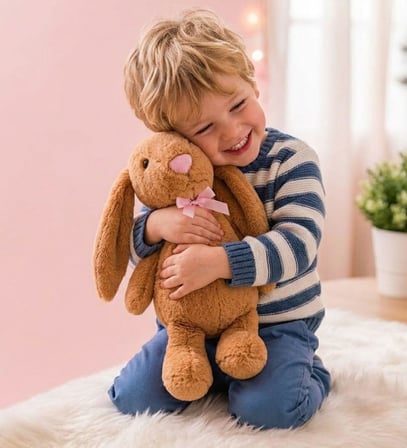 LED IŞIKLI, Uyku Arkadaşı Uzun Kulak Bunny Peluş Tavşan 65cm Kahverengi