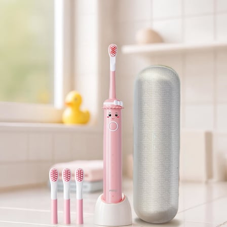 Mioji Oral B2 Kids Care Şarj Edilebilir Diş Fırçası Pembe + 4 Adet Fırça Başlık