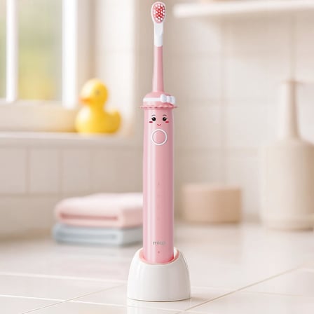 Mioji Oral B2 Kids Care Şarj Edilebilir Diş Fırçası Pembe + 4 Adet Fırça Başlık