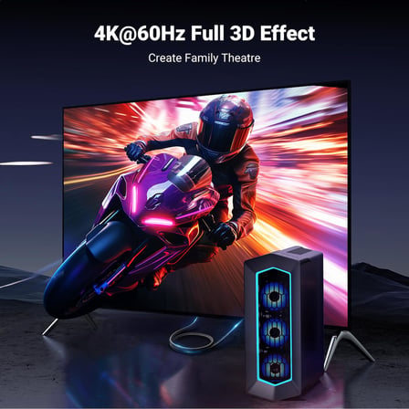 UGREEN 4K@60Hz DisplayPort HDMI Kablosu Tek Yönlü DP 1.2