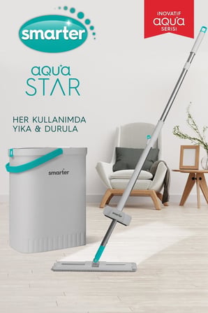 SMARTER AQUA STAR TEMİZLİK SETİ + YEDEK TABLET MOP PASPAS