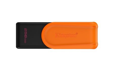 Kingston DataTraveler Exodia S USB Bellek - 256GB - USB 3.2 Gen 1 - USB Tip A - Siyah/Turuncu