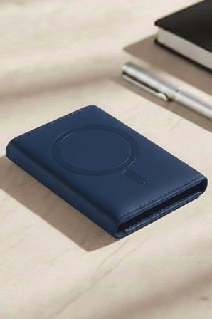 CONSTRAIN - MagSafe ile uyumlu Deri Kartlık Cüzdan - LACİVERT