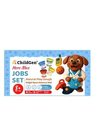 ChildGen Doğal Oyun Hamuru Sevimli Patiler - Meslekler Set