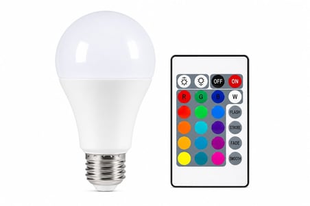 SUWORS Kumandalı RGB LED Ampul 9W E27 - Beyaz/Gün Işığı/RGB Modlu