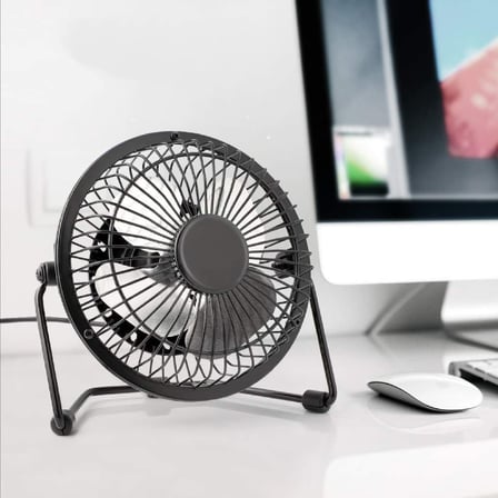 OBEV Masa Üstü USB Fan Soğutucu Vantilatör Klima - Metal Serinletici Mini Vantilatör - USB Girişli