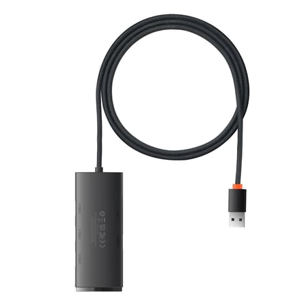 Baseus Lite 4nanü 1 Arada Multifonksiyonal USB-A Hub Şarj İstasyonu- Siyah