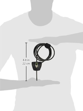 Master Lock Anahtarlı Siyah Python Bisiklet Kilidi, Ayarlanabilir Metal Kablo Kilidi