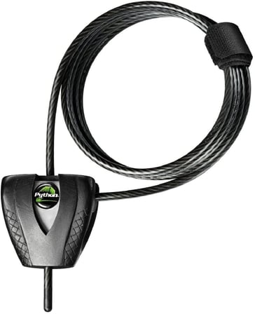 Master Lock Anahtarlı Siyah Python Bisiklet Kilidi, Ayarlanabilir Metal Kablo Kilidi