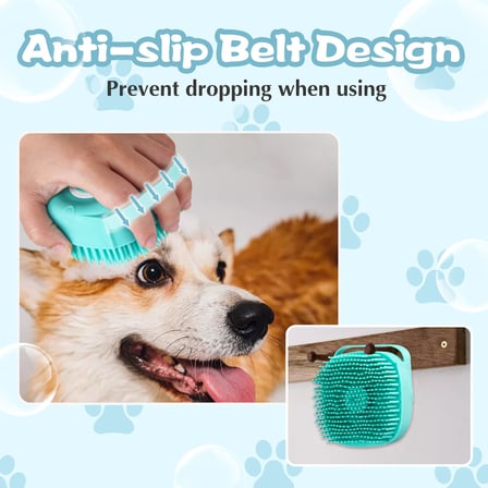 SOGUD Turkuaz Şampuan Hazneli Kedi Köpek Yıkama Fırçası - Kedi Köpek Banyo Fırçası