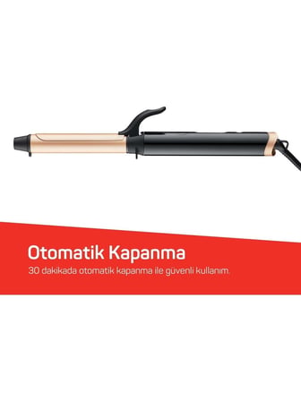 Arzum AR5186 Volume Pro Seramik Plakalı Saç Maşası, 25 mm, Kalın Bukle, Keratin ve Argan Yağlı