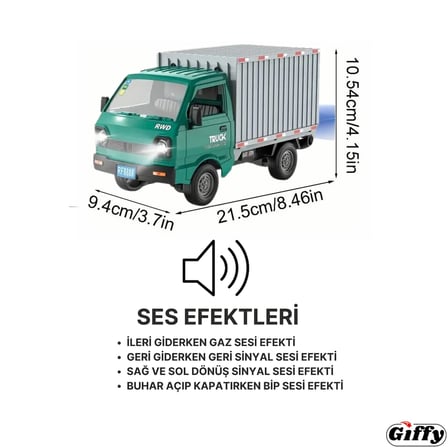 Lexroo Uzaktan Kumandalı RC Kamyonet,Yük Taşıma Aracı,Sesli,Işıklı,Şarjlı,,2.4 Ghz Araç,Uzaktan