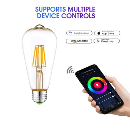 Bix SL-03 6W Daylight A+ Akıllı Ampul WiFi Uzaktan Kontrol Dim Edilebilir Alexa Google Uyumlu E27