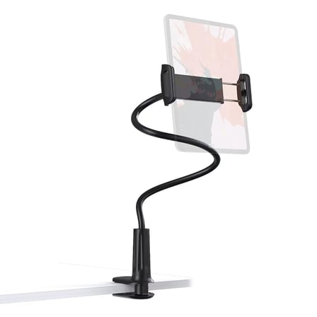 Juo 90 CM Esnek Tablet ve Telefon Tutucu Stand Akrobat Siyah 360 Derece Dönebilen Kaymaz Tutucu