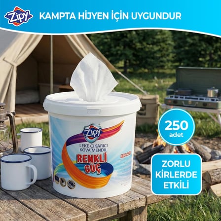 ZIPY Güçlü Leke Çıkarıcı Islak Kova Mendil 250 Adet