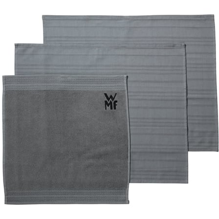 WMF 3 Parça Mutfak Havlusu Seti,%100 Pamuk, 2 Kurulama Bezi, 1 El Havlusu, Tüy Bırakmayan