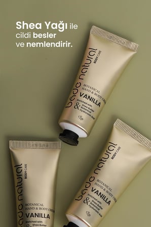 Bade Natural Vanilya Bitkisel El ve Vücut Kremi%100 Doğal ve Vegan 75ml