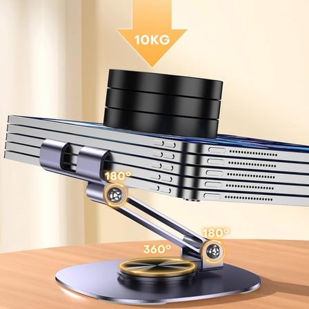 Ht-72 Metal Masa Üstü Telefon Tutucu Alüminyum 360 Derece Dönebilir Tablet Standı Lila