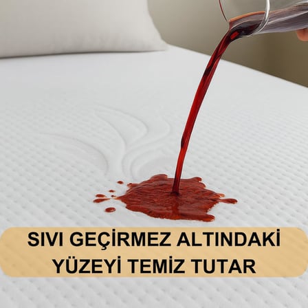 Beylini Yatak Alezi Kapitone Full Fitted Sıvı Geçirmez Kaymaz Yatak Örtüsü Yatak Koruyucu Full