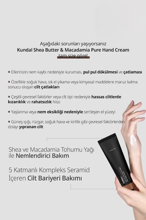 KUNDAL Besleyici El Kremi Kundal Shea Butter & Macadamia Pure Hand Cream Aroma Edition 50ml