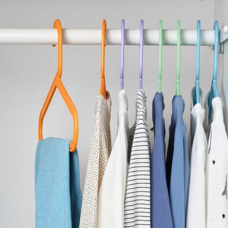 Ikea BAGIS çocuk elbise askısı, karışık pastel renkler, 24'lü set