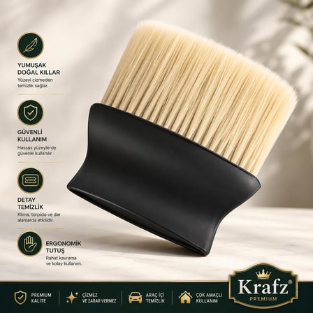 Krafz Geniş Torpido Fırçası, Klima ve Torpido Temizlik Aleti