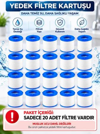 Busstier Musluk Ucu Filtresi, Uyumlu Musluk Filtre Aparatları İçin Yedek Filtre Kartuşu