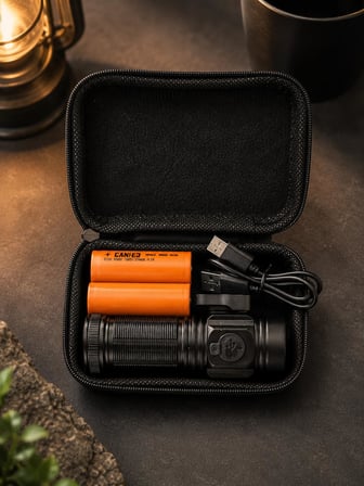 Busstier 10000 Lümen Mıknatıslı Mini El Feneri 15W Güçlü LED Şarjlı Yedek Pilli Taşıma Çantalı