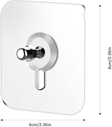 VIVALUXE Şeffaf Yapışkanlı Duvar Askısı 4'lü Set