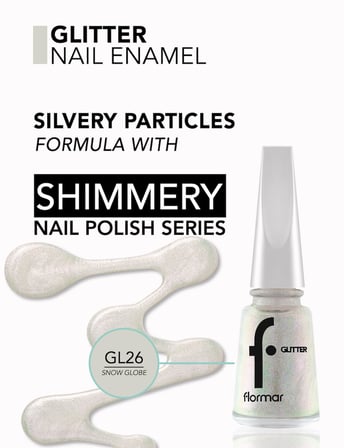 Glitter Yarı Transparan & Parlak Bitişli Simli Oje
