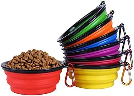 Orret Home Pratik Katlanabilir Taşınabilir Kedi Köpek Mama ve Su Kabı Evcil Hayvan Portatif
