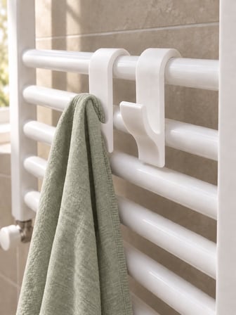 Lexroo Havlupan Askısı 2'li Set Delme Gerektirmeyen Pratik Havlu ve Kıyafet Askılığı Banyo