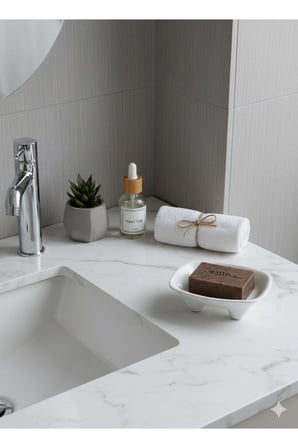 Lexroo ŞURA MUTFAK Seramik Sabunluk, Kati El Sabunluğu, Beyaz, Banyo ve Lavabo için