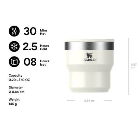 STANLEY Stay-Hot Termos Bardak 0.29 Litre - Krem | Paslanmaz Çelik