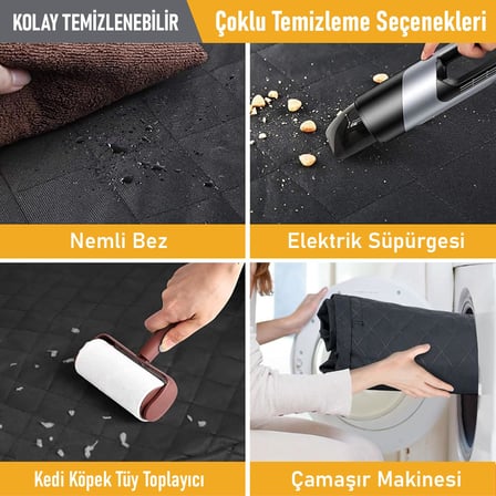 Haegs Evcil Hayvan Oto Ön Koltuk Kılıfı - Araç Köpek Koltuk Koruma Örtüsü, Oto Koruyucu Kılıf, Siyah