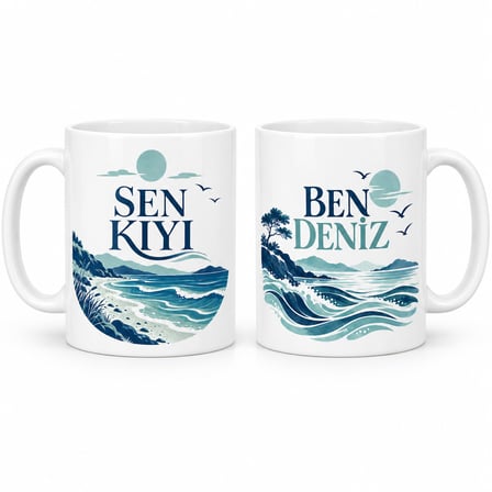 Lexroo Kıyı ve Deniz 2'li Kupa Seti - MODEL 347