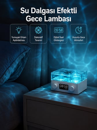 Lexroo Stereo Sesli Gece Lambalı Bluetooth Hoparlör – Şık Vintage Tasarım
