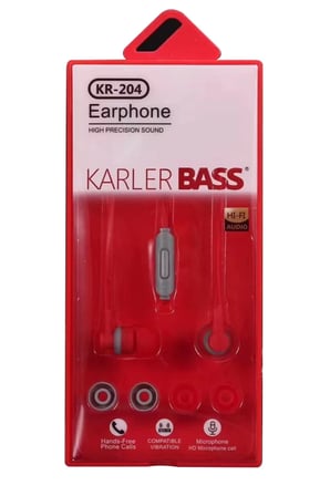 Lexroo Karler Bass KR-204 Kablolu Kulaklık - Kırmızı