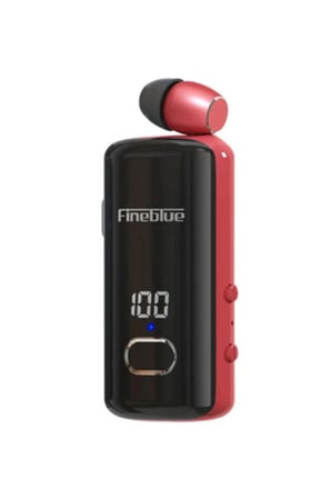 Lexroo Fineblue F580 Dijital Göstergeli Makaralı Titreşimli Bluetooth Kulaklık Kırmızı