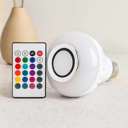 Lexroo Kumandalı RGB LED Ampul Bluetooth Hoparlör 7W/3W