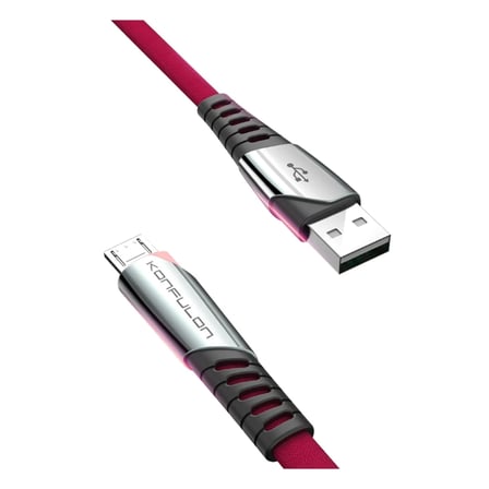 Lexroo Konfulon DC16 Micro USB Kablo 1M 2.4A - Kırmızı