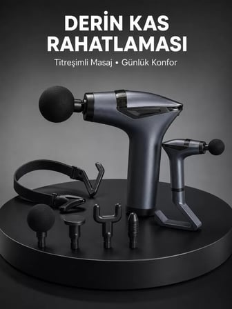Lexroo Taşınabilir 3in1 Masaj Aleti Şarjlı Titreşimli Esneme Bantlı Yeni Nesil