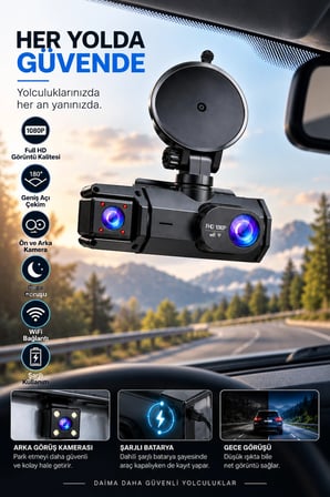 Lexroo Full HD 1080P Gece Görüşü WiFi Bağlantı 180° Geniş Açı