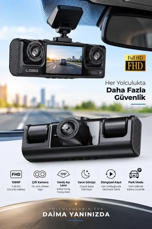Lexroo Full HD 1080P Döngüsel Kayıtlı Araç Kamerası