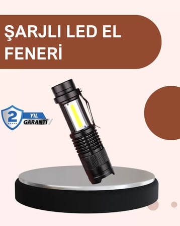 Lexroo Alüminyum Gövdeli 2000 Lümen Güçlü Led El Feneri